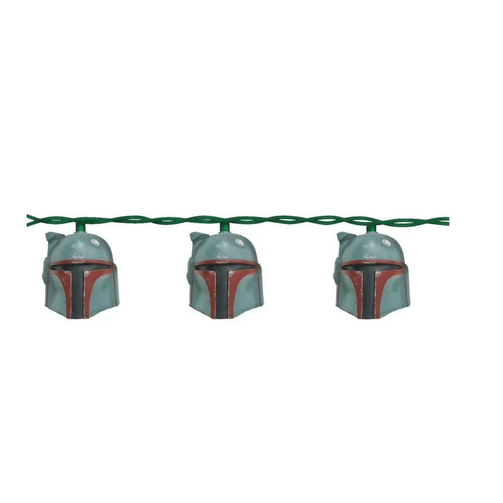 Star Wars The Book of Boba Fett Boba Fett String Lights 10FT Green‎ Cord Decor